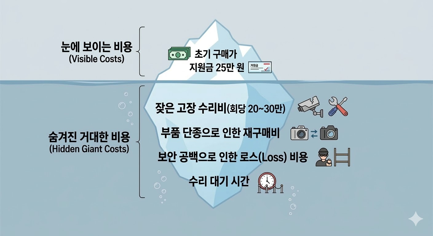 눈에 보이는 비용 vs 숨겨진 비용 인포그래픽 | AI 생성