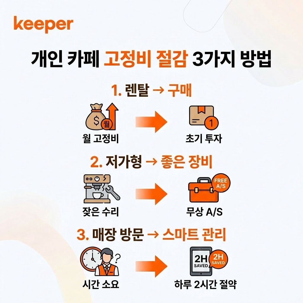  개인 카페 고정비 절감 3가지 방법