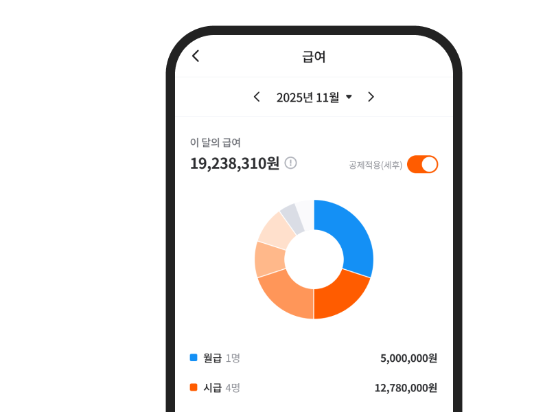 직원과 함께하는 급여 확인